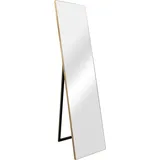 [en.casa] Standspiegel Barletta 150x35 cm Ganzkörperspiegel rechteckig Ankleidespiegel kippbar neigbar Gold