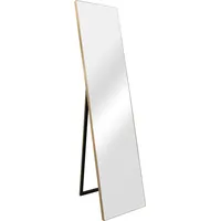 [en.casa] Standspiegel Barletta 150x35 cm Ganzkörperspiegel rechteckig Ankleidespiegel kippbar neigbar Gold