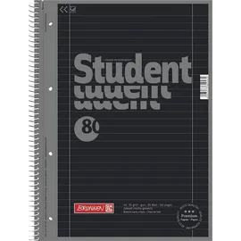 Brunnen Collegeblock onyx A4 liniert schwarz