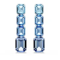 Swarovski Millenia Drop-Ohrhänger, Oktagon-Schliff, Farbverlauf, Blau, Rhodiniert | OS