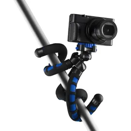 Walimex Mantona kaleido Flex leichtes Flex Stativ (mit hochwertigem 360° Kugelkopf, geeignet für Digital und Videokameras, Smartphones und Action Cams) ocean blue