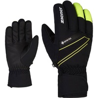 ZIENER Herren Handschuhe GUNAR GTX glove ski, black.poison yellow, 9,5