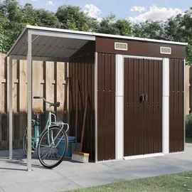 vidaXL Gartenhaus mit Schleppdach 2,77 x 1,10 m Braun