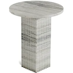 Norr11 Soho Beistelltisch, travertin silber