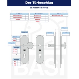 BASI Türbeschlag, Stahl, silberfarben