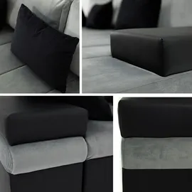 Mirjan24 Ecksofa Bangkok, Stilvoll L-Form Sofa mit Schlaffunktion und Bettkasten, Wohnlandschaft Soft 066 + Lawa 02, - Braun/Beige