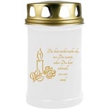 HS Candle Grabkerze GK-04210 (1-tlg), Grabkerze Brenndauer 48 Stunden mit Motiven