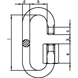 Kleinsorge Kettenschnellverschluss Gr.4 Innen-H.33mm Öffnungs-W.5,5mm ZN