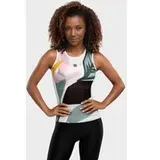 Siroko Amazonas Ärmelloses Baselayer Weiß/Grün/Pink L-XL
