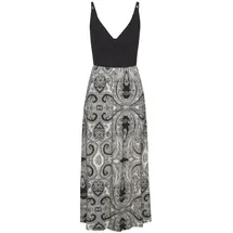 LASCANA Maxikleid Schwarz/Creme Paisley 36
