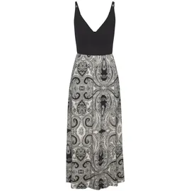 LASCANA Maxikleid Schwarz/Creme Paisley 36