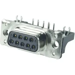 Harting DSUB SV FE SSDP ANG62-254 50P AU3, D-Sub 50-pin F, Schwarz, Metallisch,