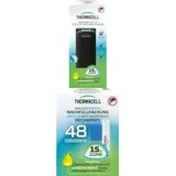 Thermacell Mückenabwehr Protect Mückenschutz Standgerät im modernen Design, für Garten, Terrasse und Camping, schwarz-grün, 1 Stück + Thermacell Nachfüllpackung Mückenschutz für 48 Stunden