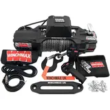 WINCHMAX SL-Serie Elektrische Seilwinde, Militärqualität, 24 V, 28 m x 11 mm, Dyneema, Synthetisches Seil, Wettkampfhaken