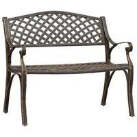 Furnicato Gartenbank 102 cm Aluminiumguss Bronzen