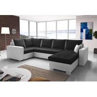 Fun Möbel Couchgarnitur FANO mit Schlaffunktion Otto..Rechts Weiss /