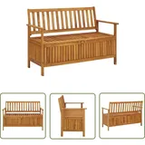 Prolenta Premium - The Living Store Gartenbank mit Stauraum 120 cm Massivholz Akazie - Holzbank - Gartenbank - Stauraumbank - Akazienholz - Outdoor