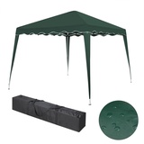 Faltbarer Pavillon 3x3m inkl. Tasche | wasserabweisend, UV 50+ Schutz | Pop Up Zelt, Faltpavillon Gartenzelt, Partyzelt, Capri | Klicksystem Metall-Gestänge (Grün)