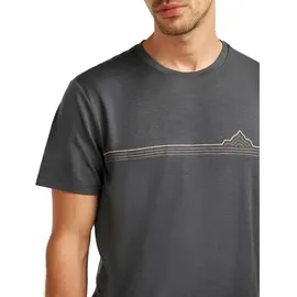 Icebreaker Merino 150 Tech Lite Range Stripes Obsidian S