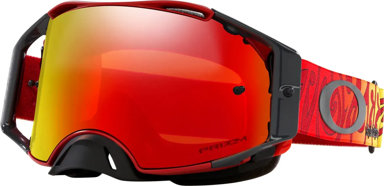 Oakley Airbrake MX Troy Lee Designs, Crossbrille Prizm - Rot/Gelb Gelb/Rot-Verspiegelt