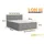 dein schlaf 24 BOXBETT LON III 160/200 in Cord Hellgrau H3 - Hellgrau