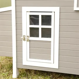 Kerbl Hühnerstall Barney 137 x 73 x 83 cm grau und weiß