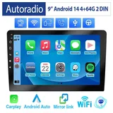 Hikity 4+64GB Autoradio Mit Wireless Carplay Android Auto Mirror Link - 2DIN Mit Navi 7" IPS Bildschirm, DSP, WIFI) DAB/DAB+, RDS, FM, Radio, Rückfahrkamera