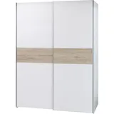 Schlafkontor Schwebetürenschrank »Puls Schlafzimmerschrank BESTSELLER Garderobenschrank Schrank«, Kleiderschrank mit Metallgriffleisten, viele Farben, Breite 170cm, weiß