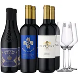 6er-Probierpaket »Primitivo Genussreise« + GRATIS Gläser