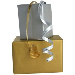 Clairefontaine 10x Kraftpapier 65g, gold und silber, Rolle 3x0,70m - Sortierung 95777C