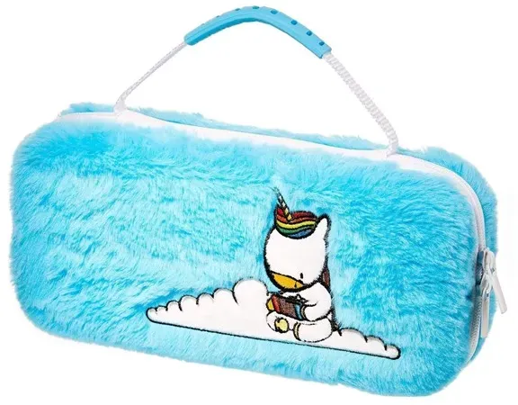 Unicorn Blue Fluffy - Miscellaneous Bag - Nintendo Switch