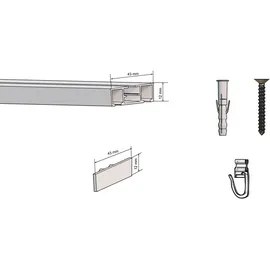 INDEKO Schienensystem INDEKO "Objektschiene", weiß, L:370cm, Aluminium, Kunststoff, Gardinenstangen, Schienensystem, Innenlauf Gardinenschiene, Komplett-Set inkl. Gleitern&Montagematerial