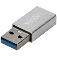 Logilink USB 3.2 Gen1 Typ-C Adapter, USB-A zu USB-C (Buchse), Silber