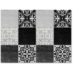 K&L Wall Art Fliesenaufkleber »Blumen-Beton Patchwork«, selbstklebend