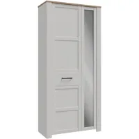 Forte Toneo Garderobenschrank 94,4 x 42 x 205,4 cm weiß