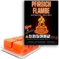 WonderWax Duftwachs WonderWax® Neon Duftwachs 6 Würfel, (Pfirsichflambe), Duftrichtung: Pfirsichflambe
