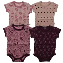 Pippi made with love Pippi Babywear Kinder Kurzarmbody Body SS AO-printed (4-pack)" in Multicolor | Gr.: 86