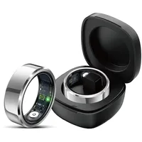 Smart Ring Android Fitness Tracker Ring Smartringe für Herren Damen Schlaftracker Schrittzähler Sport Smartring Fitnessring IOS Herzfrequenz Pulsmesser Fitnesstracker Gesundheitsring Schwarz Silber