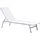 Beliani Sonnenliege 6-stufig 200 x 60 x 30 cm Weiß