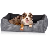 Knuffelwuff Tierbett Hundebett Sanford, Orthopädisch schwarz 63 cm x 85 cm