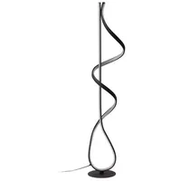 LUCANDE LED-Stehleuchte Rodado, schwarz, 132 cm, Aluminium