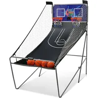 Costway Basketballkorb Basketballständer Basketball Automat Basketballspiel Schießmaschine Elektronische Automatische Score, inkl. 4 Bällen klap...
