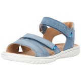 superfit Mädchen Sparkle Sandale, Blau Silber 8000, 27 EU Weit