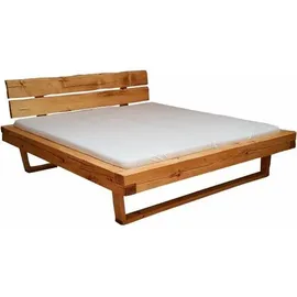 Home Affaire Schlafzimmer-Set HOME AFFAIRE "Ultima, 3-tlg., Bettgestell & 2 Nachttische aus massivem Fichtenholz", beige (natur), B/H: 180cm x 200cm, Massivholz, Schlafzimmermöbel-Sets