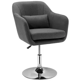 Homcom Drehhocker Stahl Dunkelgrau