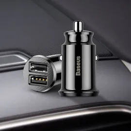 Baseus Autoladegerät 2x USB 3,1 A Schwarz