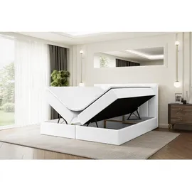 altdecor Boxbett 140 x 200 cm H3 Weiß Hochglanz