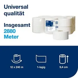 TORK Mini Jumbo Toilettenpapier T2 Advanced 12 Rollen à 240 m