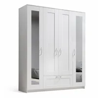 SchlafKONTOR Drehtürenschrank Lepini 156 x 191 x 50 cm Weiß