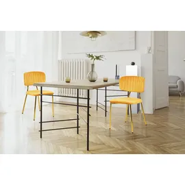 Kayoom Esszimmerstuhl Kian 125 Polyester orange 2er-Set